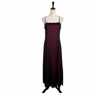 Vintage Onyx Nite Maxi Dress 90s Y2K Romantic Fairy Whimsigoth Prom Floral Sz 8